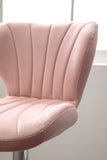 Ellston Upholstered Adjustable Swivel Barstools in Pink, Set of 2 T2574P165085