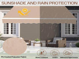 98.4"D x 117"W x 59"H retractable awning Khaki 68786834