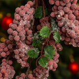 Christmas Pinecone Wreath 18x18x4.5" Timeless Red Frosted Wall Wall Hanging Berry Ring Holiday Door 39503145