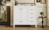 36" Bathroom Vanity with Sink, Bathroom Cabinet with Soft-Closing Door, 4 Drawers of Different N759P293646K
