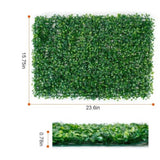 ZUN 12Pcs 23.6x15.75in Artificial Boxwood Topiary Hedge Plant Grass Backdrop Fence Privacy Screen Grass 27411615