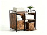 1 Cabinet Door 3-Layer Printer Rack P2 Particleboard Iron Pipes & Melamine Veneer Powder-Coated 68132661