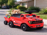 Ride on Push Car, Foot to Floor Sliding Toddler Toy with Trailer, Lift-Up Hood for 18-72 M, 45525991