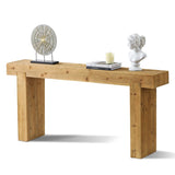 63" Solid Wood Console Table Rustic Farmhouse Sofa Table for Entryway, Hallway, or Behind Couch, 74078832