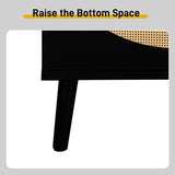 2 dump buckets with high-leg arched rattan surface shoe cabinet particle board plastic rattan 60985833