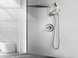 10 Inch Rainfall Shower Head with Handheld Shower Combo with 12 inch Adjustable Extension Arm W1219P506561