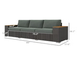 Rattan Three-Seat Sofa 92431765