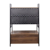 Kitchen Bakers Rack with Door, Microwave Oven Stand, Utility Storage Shelf, Durable Kitchen W331P283643