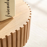 43.70Inch Modern Handcraft Drum Coffee Oval Coffee for Living Room,Small Wooden Coffee W2582P250631