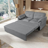 Convertible Pull Out Sofa Bed Queen Size, 3-in-1 Convertible Sleeper Couch with Thicked Cushions and W3163P269700