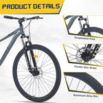 ZUN 29 Inch Wheels Single Speed Mountain Bike, for Men Women Boys and Girls, Front Suspension, Steel W1019P225365