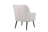 ZUN Modern Mid Century Chair Linen Sherpa Armchair for Living Room Bedroom Office Easy Assemble W1361105170