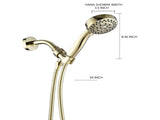 Handheld Shower Head with Hose High Pressure Shower Heads, Gold 95605037