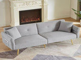 Modern Teddy Upholstered Accent Loveseat Sofa With Side Pocket,Folding Sleeper Sofa Bed With W1117P303446