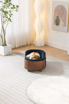 ZUN Scandinavian style Elevated Dog Bed Pet Sofa With Solid Wood legs and Walnut Bent Wood Back, W794125923