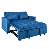 ZUN Convertible Sofa Bed,3-in-1 Pull Out Couch Bed with Reclining Backrest and Pillows,Sofa Bed Chair W2941P243744