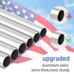 ZUN Flag Pole Kit for Outside House in Ground, 30FT Sectional Aluminum Extra Thick Flagpole, 5x3 US 40319119