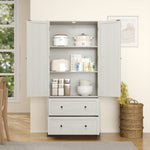 ZUN 70" Tall Kitchen Pantry Storage with 2 Drawers and 3 Shelves, Minimalist Wood Large Storage W2557P167887