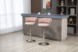 ZUN COOLMORE Swivel Bar Stools Set of 2 Adjustable Counter Height Chairs with Footrest for Kitchen, W153991576