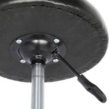 Round Stool with Lines Rotation Bar Stool Black 95601497