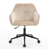 ZUN Velvet Office Desk Chair, Modern Home Desk Chair with Wheels , Vanity Chairs for Living Room, W2725P190515