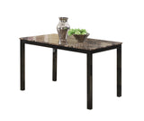 ZUN 5-Peice Black Dinette Dining Table Set Rectangular Faux Granite Top Upholstered Parson Chairs Dining B011P243233