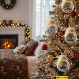 4PCS Set 4.7" Christmas Glass Ball Ornaments Wall Hanging Decorations for Holiday Tree Party FBA 09891991