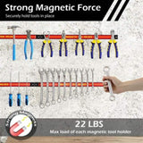 Red Magnetic Tool Organizer Strips - Carbon Steel Construction, Ideal for Clutter-Free 03086117