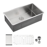 33x19x10"Undermount Single Bowl Stainless Steel Kitchen Sink W2898P228910