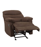 Chocolate Glider Recliner with Pillow Top Armrest B062P215430