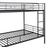 Full Over Full Metal Bunk Bed, Black MF310408AAB