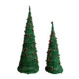 2 Pack, 6FT 5FT Artificial Pop Up Christmas Tree with Red Ball Ornaments for for Home Office Store 61198639