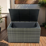 ZUN Outdoor Storage Box, 200 Gallon Wicker Patio Deck Boxes with Lid, Outdoor Cushion Storage for Kids W329P175893