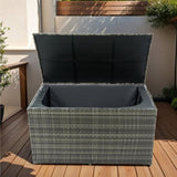 ZUN Outdoor Storage Box, 200 Gallon Wicker Patio Deck Boxes with Lid, Outdoor Cushion Storage for Kids W329P175893