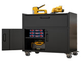 Sturdy and Durable Metal Tool Cabinet for Garage Wheels - Mobile Heavy-Duty Storage Cabinet T2398P223006