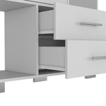 ZUN Sunflower Dresser, Four Drawers, Two Open Shelves B128P148975