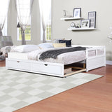 Wooden Daybed with Trundle Bed and Two Storage Drawers , Extendable Bed Daybed,Sofa Bed for Bedroom WF194973AAK