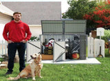 Garbage Bin Shed Stores 2 Trash Cans Metal Outdoor Bin Shed for Garbage Storage,54 cubic feet of 19835680