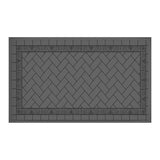 L59.05*W35.43-inch Cast Aluminum Patio Dining Table With Black Frame and Carved Texture on the W1710P166029