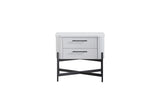 ZUN 2 Drawer Nightstand - White B2699P270991