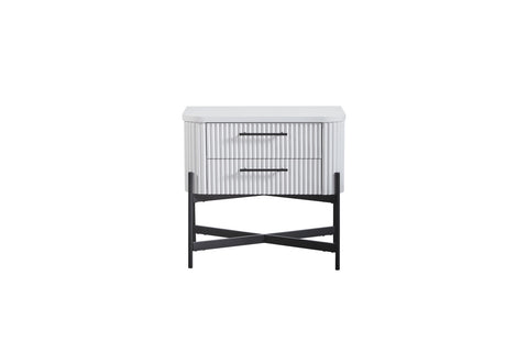 ZUN 2 Drawer Nightstand - White B2699P270991