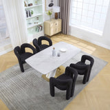 COOLMORE Contemporary Designed Velvet Fabric Upholstered Accent/Dining Chair /Barrel Side Chairs W395P224763