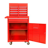 ZUN Detachable 5 Drawer Tool Chest with Bottom Cabinet and One Adjustable Shelf--Red 24206924