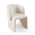 ZUN Modern Dining Chair Accent Chair White Single Sofa Chair,Upholstered Side Chair Teddy Comfy Chair W1164P190832