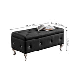 ZUN Storage Bench, Flip Top Entryway Bench Seat with Safety Hinge, Storage Chest with Padded Seat, Bed W135959020