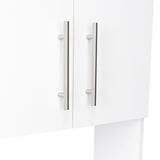 Linden 76,8" Tall Two Double Door Cabinet Kitchen Pantry with Hutch and Five Shelves, Microwave B070P264145