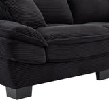 Corduroy Sofa Sleeper Couch Loveseat Sofa with Pillows Comfy Upholstered Deep Seat Sofa for W676P184130