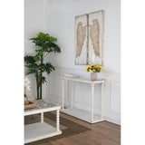 Set of 2 Feather Wing Wall Panels with Distressed White Finish, Rectangle Hanging Wall Art, 42" x W2078130291