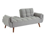 New Design Linen Sofa Furniture Adjustable Backrest Easily Assembled Recliners-GRAY 38632181