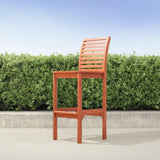Emilio Reddish Brown Tropical Wood Bar Chair B093121201